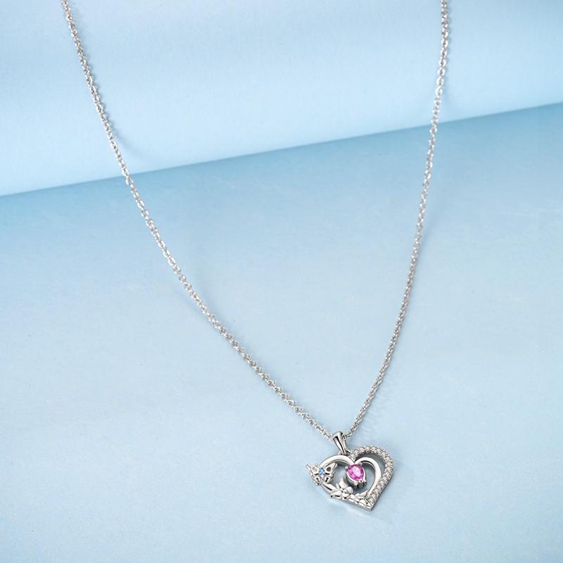 Necklace For Women Copper Color Blue Crystal Shell Pearl Pendant Necklace Fine Anniversary Birthday All-Match Jewelry Gifts