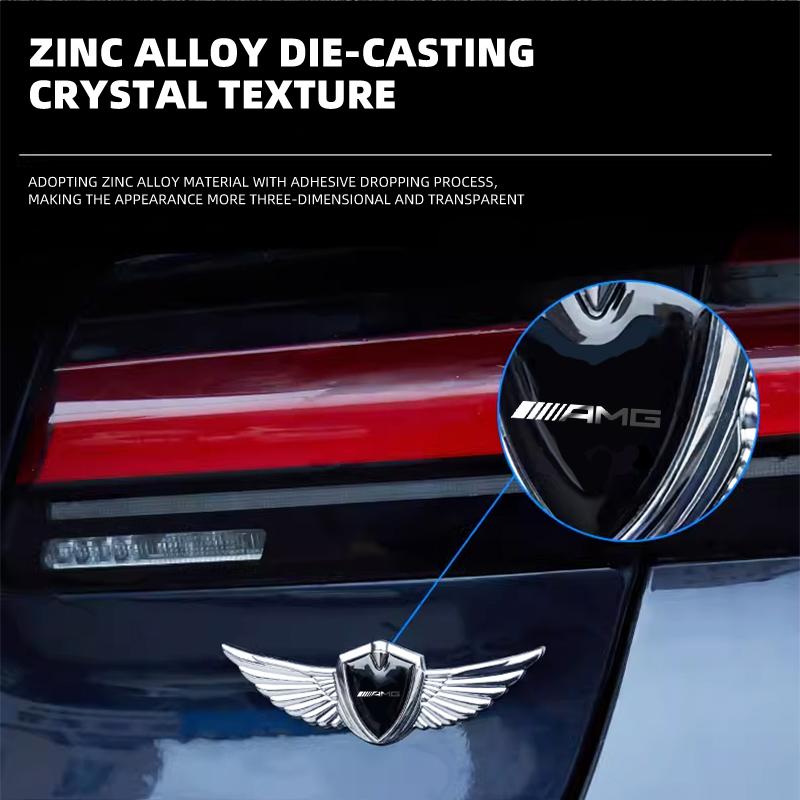 1 ks 3D kovové křídlo emblém boční značka okno kufr nálepka pro Mercedes Benz AMG A B C E S CLA GLA GLC GLK CLS G třída