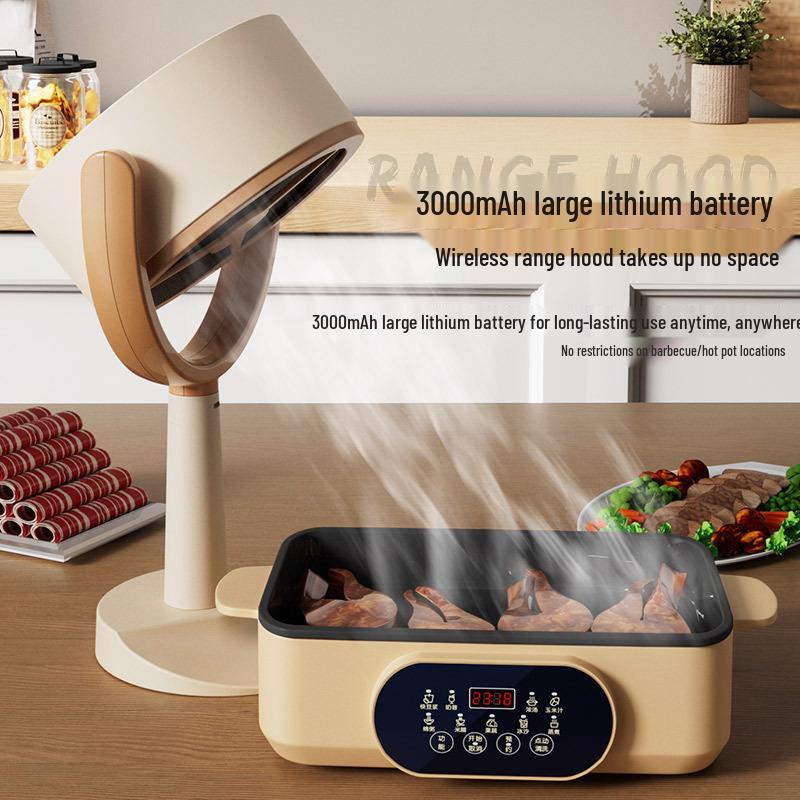 Compact Desktop Range Hood - Mini Portable High Wind for Cross-Border Use