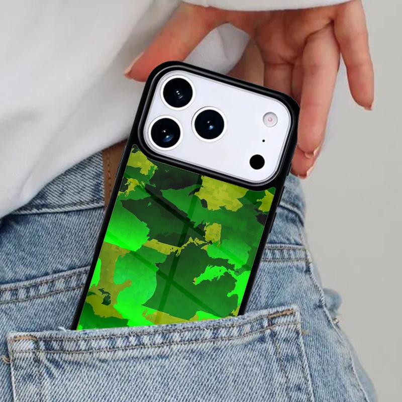 

Neon Camouflage Pattern Phone Case for iPhone 17ProMax 12 13 14 15 16e 17 Pro Max Plus Air Cover iPhone 14 Pro