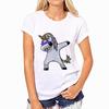 Divertida Dab Camiseta Baile Unicornio Perro Gato Oso Dabbing Tshirt Tee