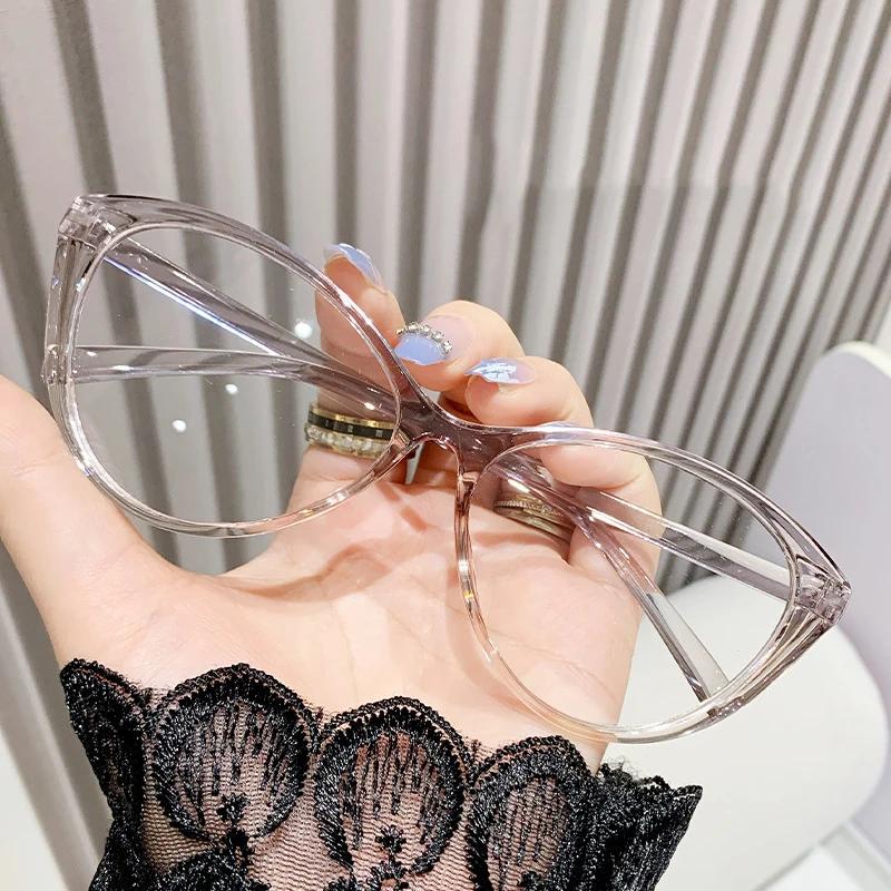 Hotový rám pro kočičí oči Minus brýle Vintage Anti Blue Light Blocking Brýle pro krátkozrakost Unisex brýle na předpis