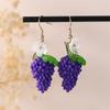 Cute 3D Fruit Pendant Earrings Vibrant Color Y2K Fashion Jewelry for Teen Girls Daily Outing Party Gifting