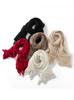 Women's 100% Cashmere Scarf - Soft, Warm, Elegant Knit with Tassels for Autumn and Winter.