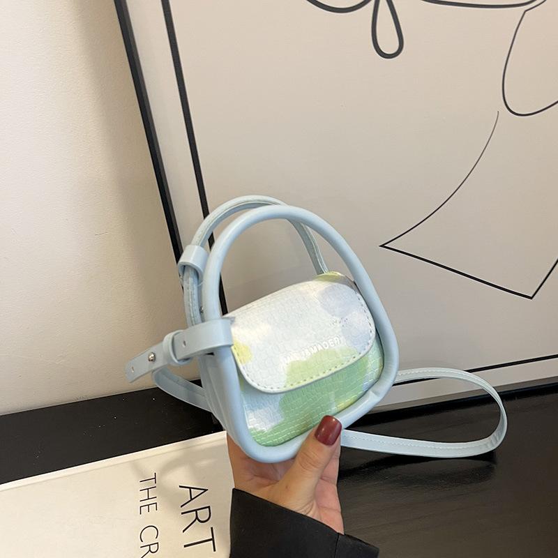 Printed trend personalized daily commute handbag bag simple shoulder bag messenger bag zipper women's bag