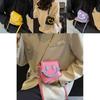 Adorable Cartoon Smiley Face Crossbody Bag For Girls Trendy And Lightweight