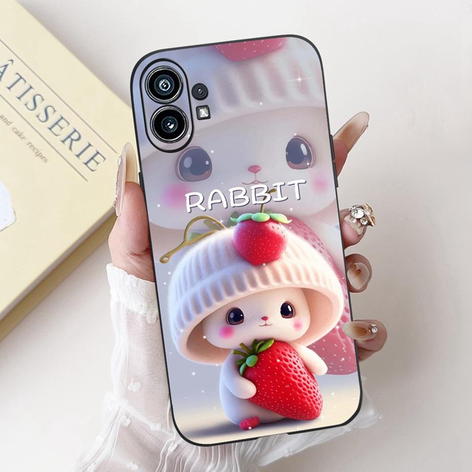 Fashion Painting Phone Case For Nothing Phone (1) Black Silicone Soft Cover For Nothing Phone One Phone1 Cases Bumpers