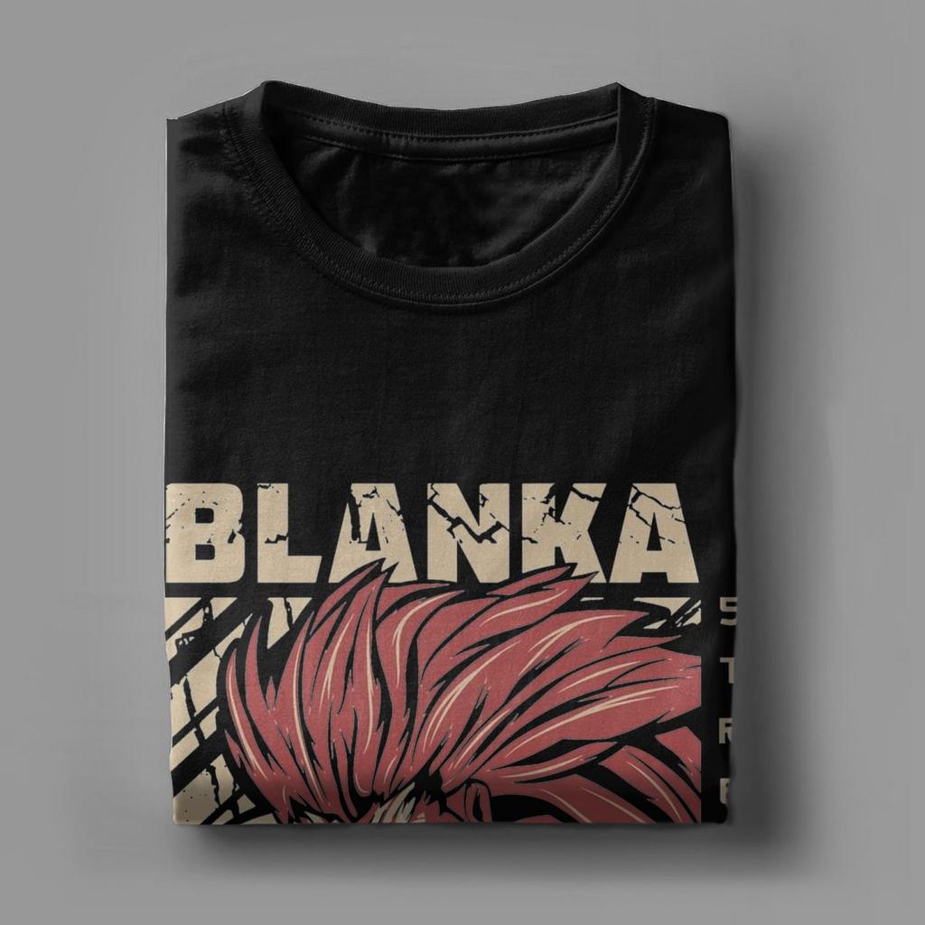 Men T-Shirt Blanka Streets Fighters Humor Cotton Tee Shirt Short Sleeve Game T Shirt Round Collar Clothing Summer