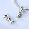 New Charm Rabbit Robot Three Facial Expressions Original Pendant Fit Bracelet Diy For Woman Jewelry