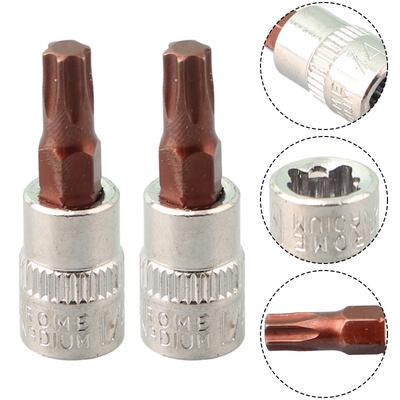 2 Stück 1/4 Zoll Sechskantschaft Torx Schraubendreher Stecknüsse Bits T8 T10 T15 T20 T25 T27 T30 T40 Reparatur Handwerkzeug Set für Haushalt