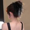 Black Feather Tassel 13Cm Claw Clip Women Hair Accessories For The Back Of The Head