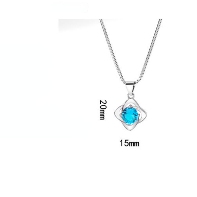 Sace Gems Damen-Halskette mit Anhänger, Kupferlegierung, Zirkon, modisches Geschenk