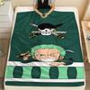 One Piece Charakter Print Flaneldecke, Hohe Qualität, Bequem für alle Jahreszeiten, Heimdekoration, Wärme und Komfort, Perfekt für Weihnachtsgeschenke