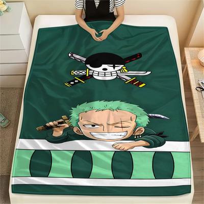 One Piece Character Print Flannel Blanket,High Quality Comfortable for All Seasons,Home Decor,Warmth and Comfort,Perfect for Christmas Gifts