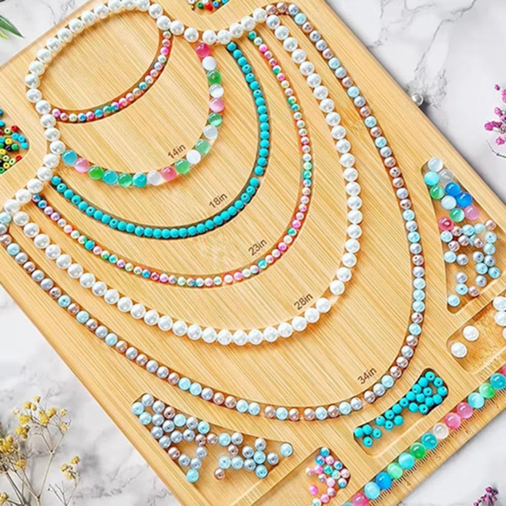Wooden Beading Mats Trays Fashion Jewelry Making Tray Funny Bracelet Beading Boards Home