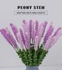 Handmade Woven Lavender DIY Crochet Knitting Flowers Arrangement Artificial Plant Finished Bouquet Romantic Valentine's Day Gift