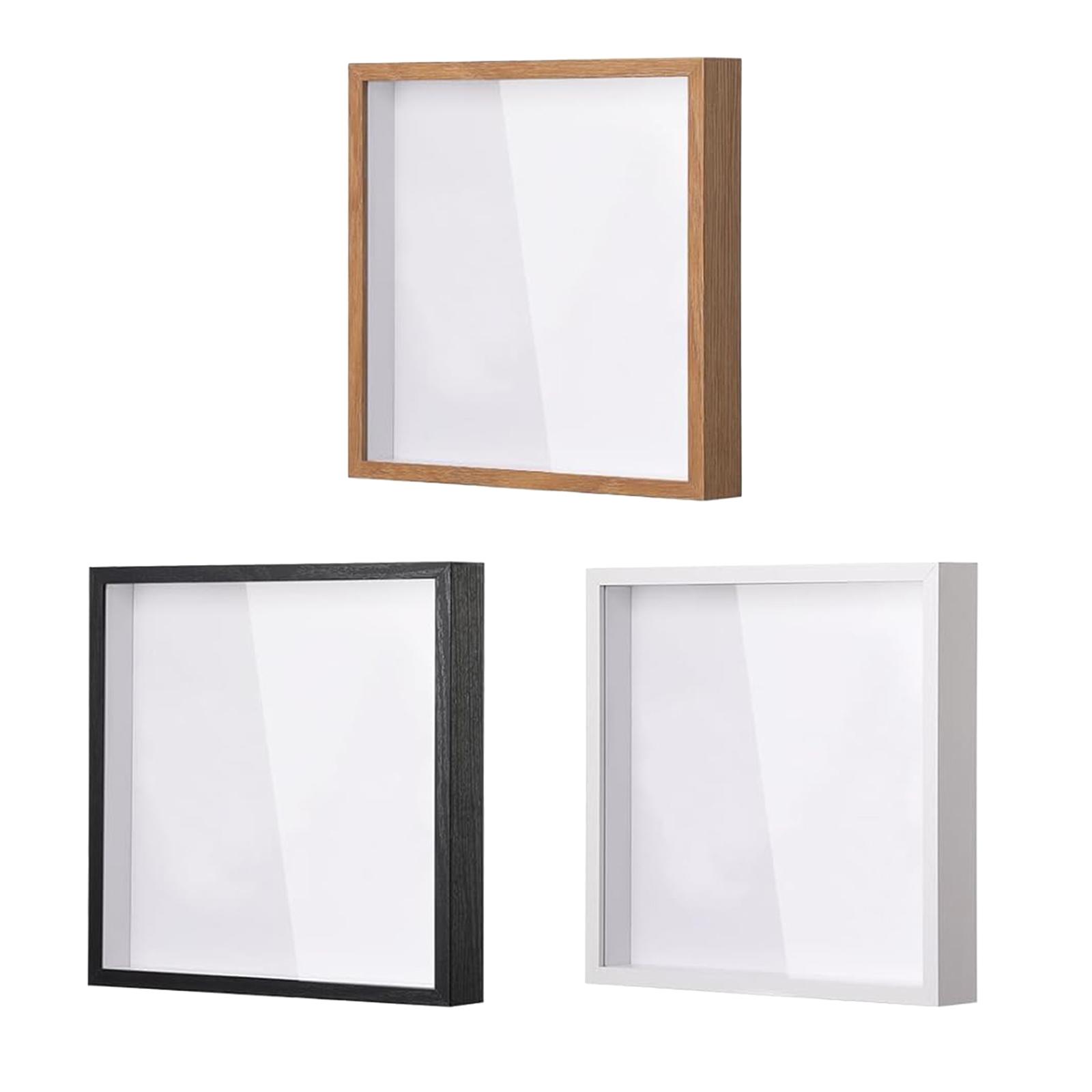 Shadow Box Frame Adventure Archive Box Travel Top Loading Display Case Housewarming for Desk Wedding Tickets DIY Gift Party nero