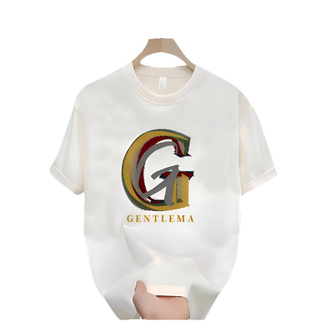 Cross-Border Exclusive Explosive Goods, Good Goods 100% Cotton Heavy Men'S Short-Sleeved Crew Neck T-Shirt Tide