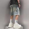 Pánské americké Retro Distressed Mid-Length Ripped Denim šortky na léto