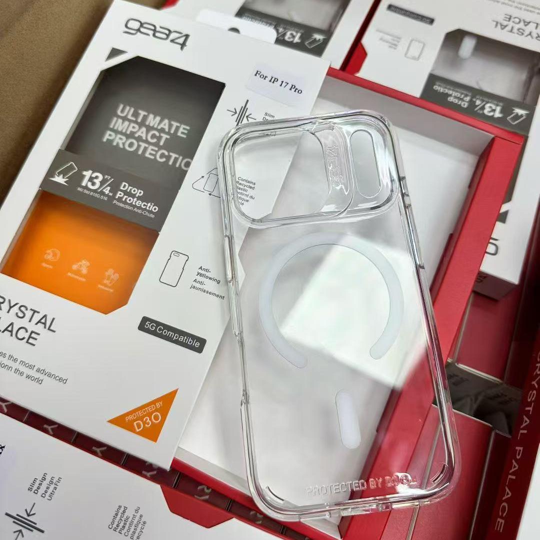

Gear4 HD Прозорий Чохол Для Magsafe Для IPhone 17 Pro Max 16 15 14Plus 13 Оригінальний Посилений Захист Від Падінь Магнітна Кришка Для Бездротової Зарядки iPhone 16 чистий