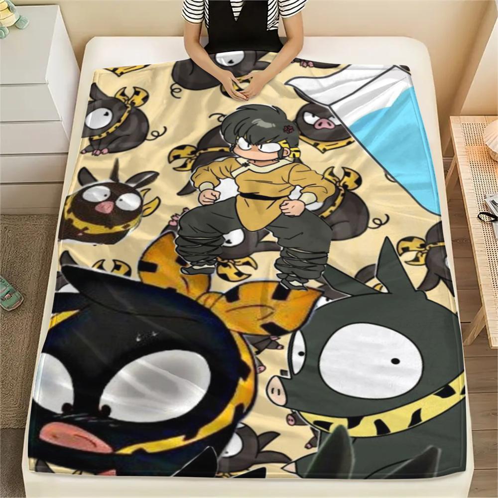 

1PC Ranma Print Flannel Blanket, High quality Comfortable for All Seasons, Home Decor, Warmth and Comfort, Perfect for Christmas Gifts127 80cm x 120cm