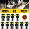 AUXITO 10/8/6/4/2Pcs Canbus T10 W5W 194 501 Led No Error 5W5 Car Interior Light SMD 4014 Chip Pure White Instrument Lights Bulb 3