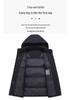 Northeast-Style Mid-Length Winter Down Jacket for Middle-Aged and Elderly Men - Plus Size
