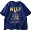 Milf Mann Ich Liebe Frösche Lustiges Skelett Labyrinth T-Shirt Sommer Herren Damen Lässig Baumwolle Mode Streetwear Y2K T-Shirt Top