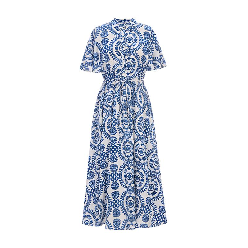 Sally Bohemian Henley Neck Long Dress_I6B-Cop007
