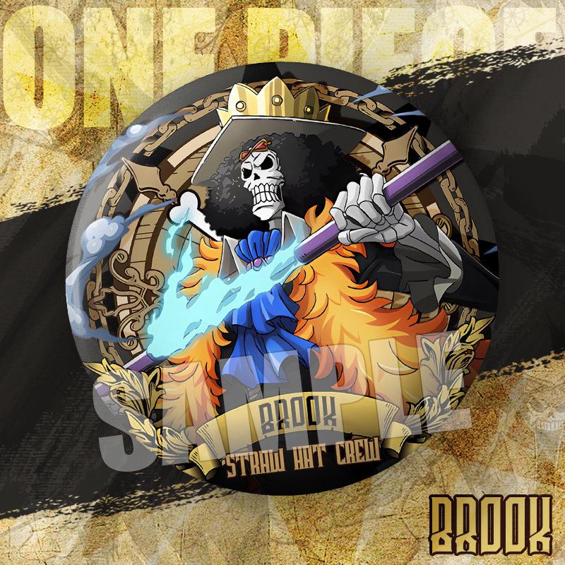 One Piece Double Flash Badge Robin Luffy Nami Anime Merchandise Barrage Valley Collectible Accessories For Fans Gift