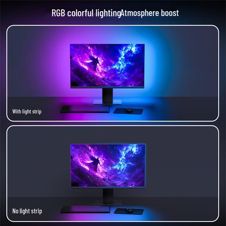 RGB Ambient Light for E-Sports Room: Desktop Monitor Backlight with Screen Sync Light Strip.