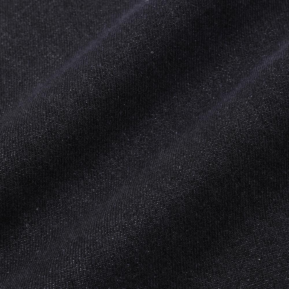 CHAMBROS Non-Faded Wide Denim Pants [Washed Black]