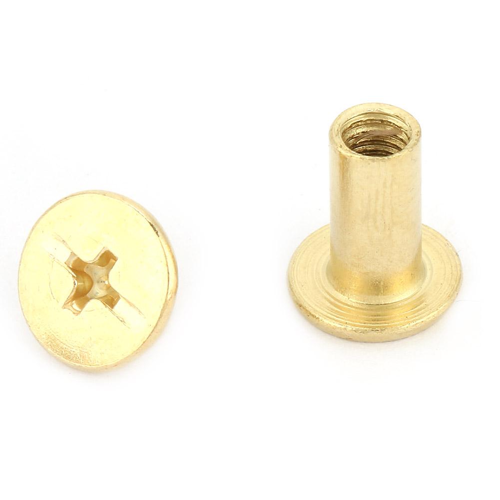 20pcs M5 Flat Head Book Album Rivets Screw Set DIY Craftmaking Rivet (M5*14)