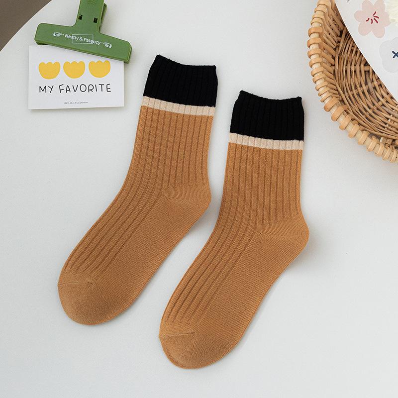 

Женские весенне-осенние цветные носки-трубы из дышащего хлопка без косточек 1 pair