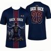 Camiseta de Verano Defensa del Título de Dembélé Celebración de la 10ª Copa Aficionados al Fútbol Unisex Adulto Niños Estilo Camiseta de Celebración