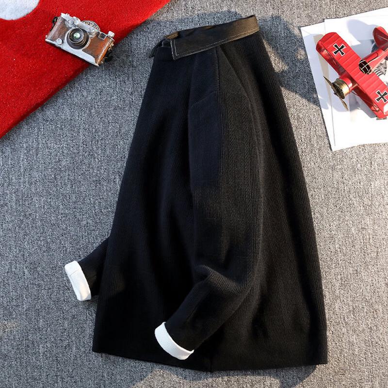 Men's Faux Two-Piece Shirt Collar Sweater