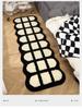 Checkered Non-Slip Absorbent Bathroom Mat - Thickened Bedside and Toilet Floor Rug