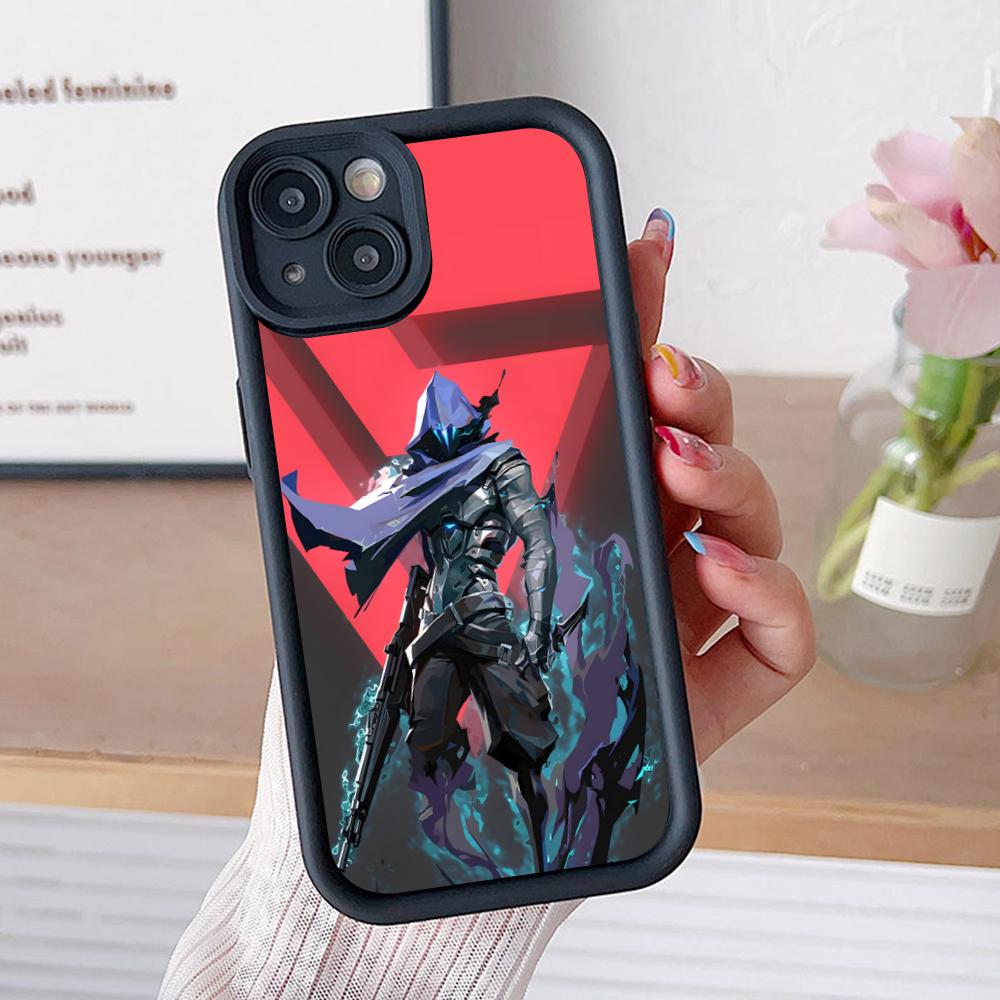 

Valo Omen Phone Case for iPhone 17 16 15 14 13 12 11 Air Pro Max Plus Black Soft TPU Shockproof Cover iPhone17 Pro