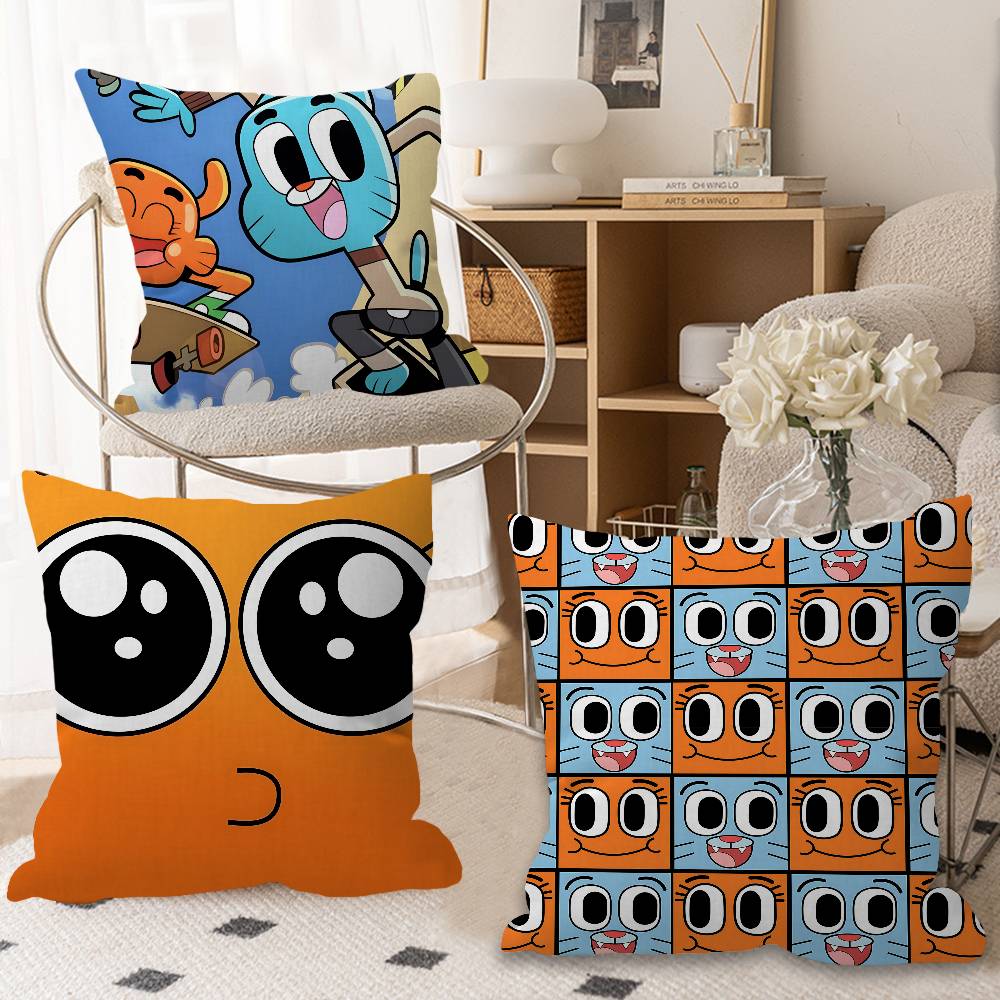 The A-Amazing W-World Of G-Gumball Pillowcase Toon Gift Cushion Cover Bedroom Home Sofa Chair Seat Decor Pillow Case