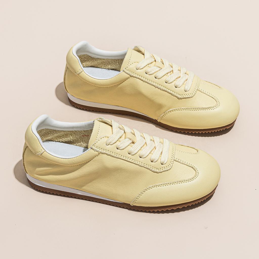 Women's Summer New Thick-soled Heightening Versatile Breathable Leather Casual Shoes