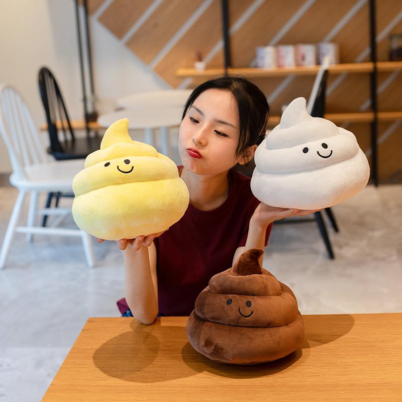 25cm Cartoon Poop Plush Pillow Dog Cushion Gift Soft Stuffed Toys Birthday Funny Simulated Snack Bread Shape For Children