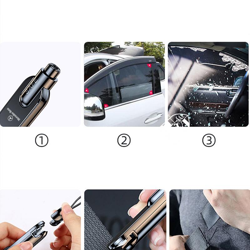 GLC GLB Car Safety Hammer Auto Emergency Glass Window Breaker Tools For Mercedes Benz AMG GLC GLK GLE W203 W206 W220 W205 W211