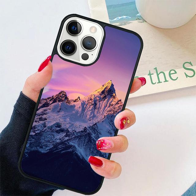 Snowy Winter Mountain Coque Shell For iPhone 17 Air 15 16 14 13 12 Pro Max 11 Pro Max Plus Phone Case Cover