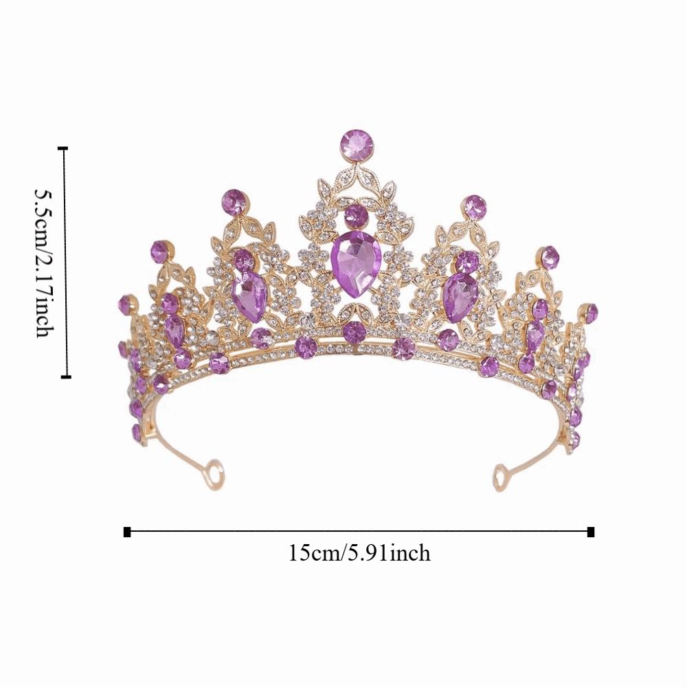 Rhinestone Baroque Pageant Crowns Luxury Crystal Crystal Cake Topper  Hair Dress Accessories