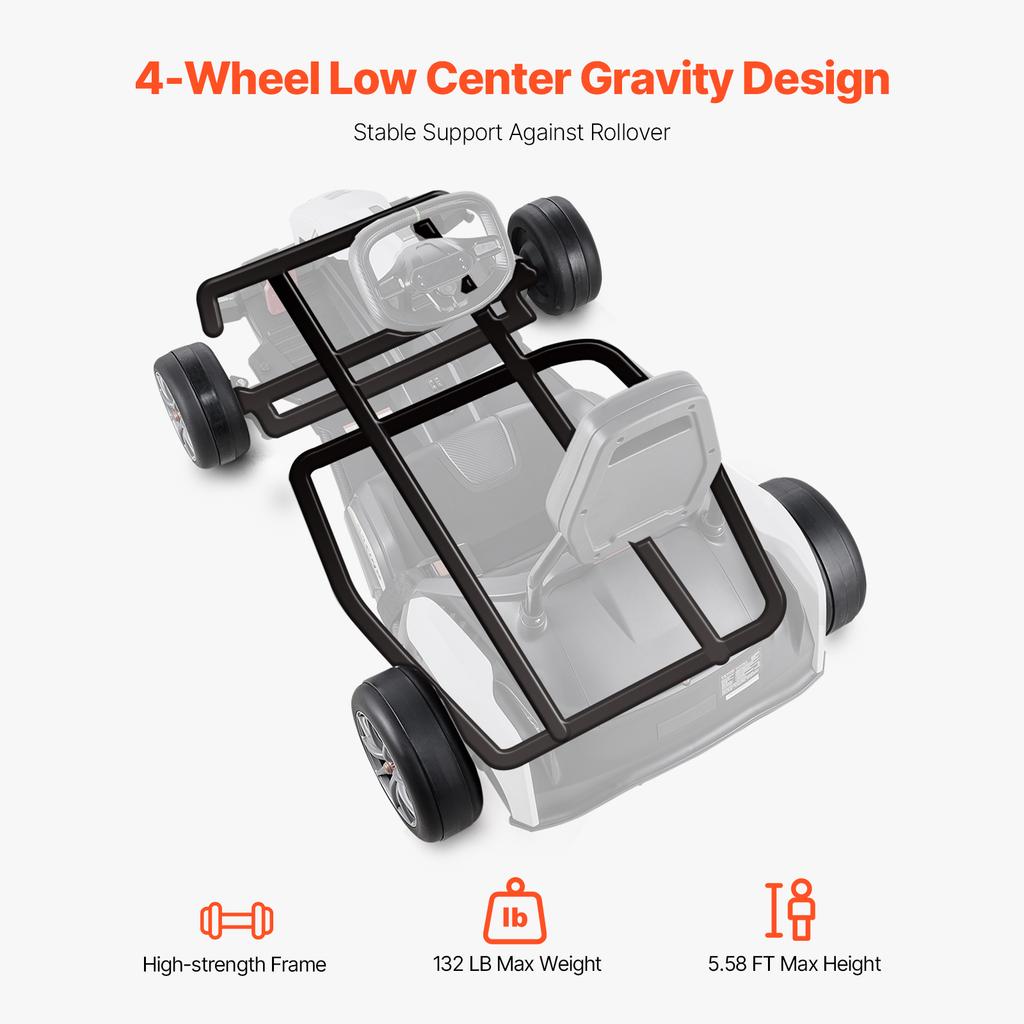 SucceBuy 24V 9Ah Electric Pedal Go Kart Portable Outdoor Race Toy with 200W Motor Adjustable Speed & Brake for Kids Play Toys