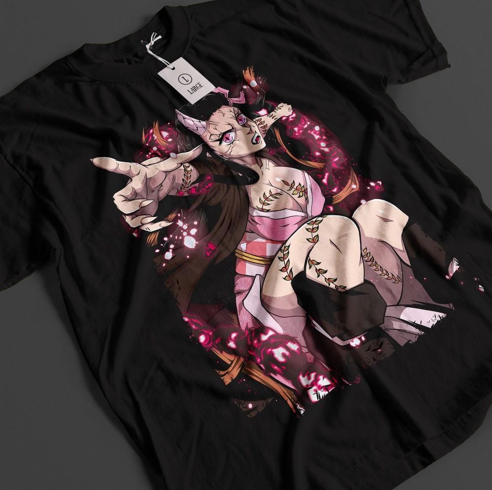 Demon Slayer Shirt Nezuko T-Shirt Tanjiro KNY Anime Zenitsu Top Akaza Muzan Tee