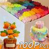 100/300/400Pcs Plush Chenille Stems Flexible Wire Plush Sticks  for Artificial Flower Making