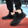 High Quality All Black Sneakers Lightweight Shock-Absorbing Anti-Slip Couple Mesh Breathable Casual Running Touring Shoes