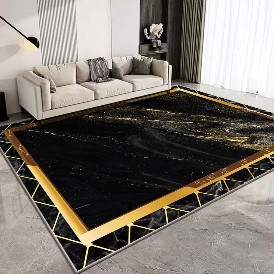 Europe Modern Style Marble Pattern Carpet Living Room Sofa Bedroom Study Entrance Door Rug Non-slip Light Luxury Home Decor Mat