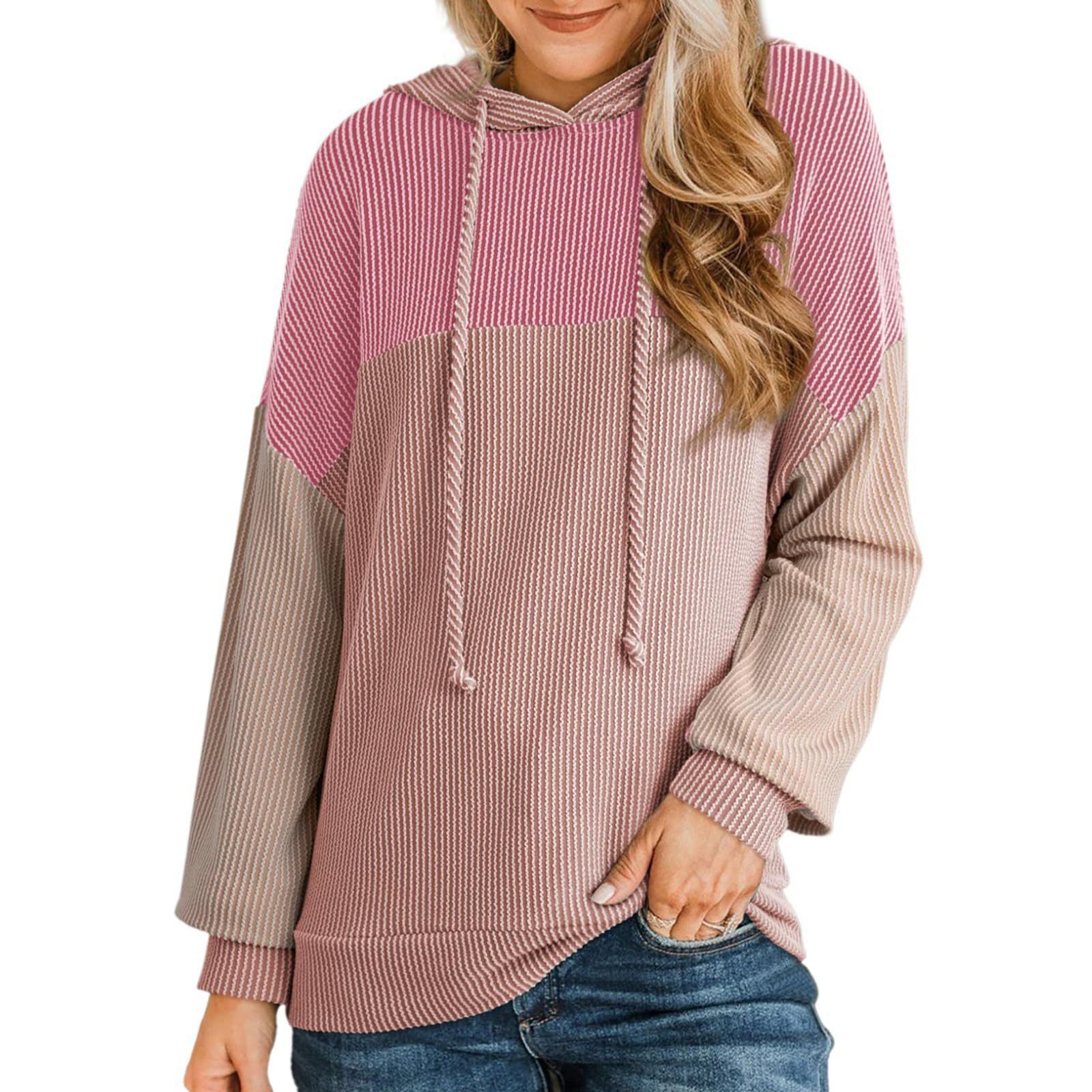 

Женские худи оверсайз, флисовые толстовки, осенняя мода 2025, пуловеры, зимняя одежда XL розовый